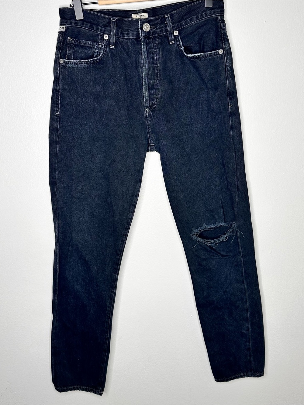 Citizens Of Humanity Black Distressed Skinny Jeans